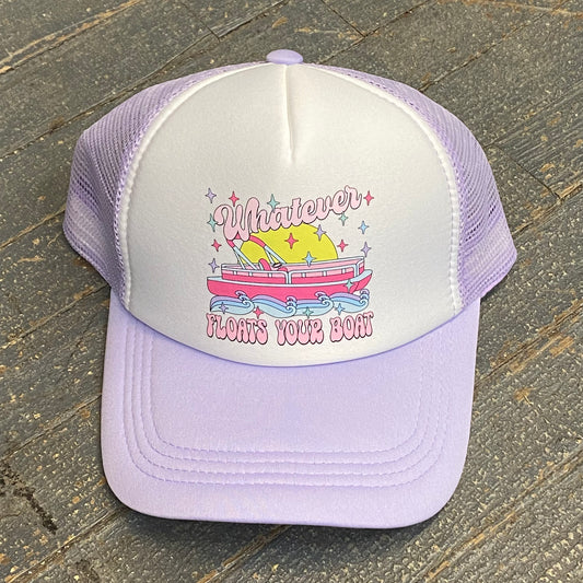 Whatever Floats Your Boat Soft Trucker Ball Cap Purple