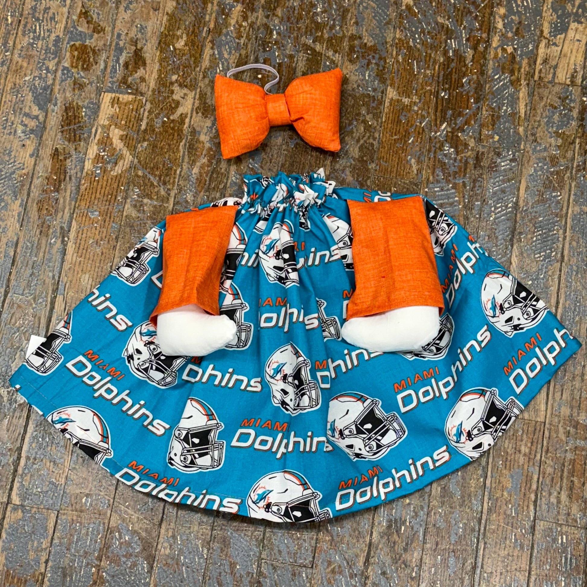 Goose Clothes Complete Holiday Goose Outfit Miami Dolphins Football Dress and Hat