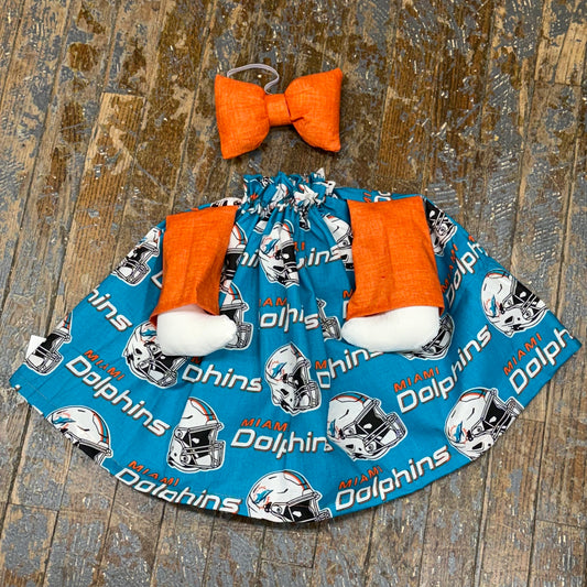 Goose Clothes Complete Holiday Goose Outfit Miami Dolphins Football Dress and Hat