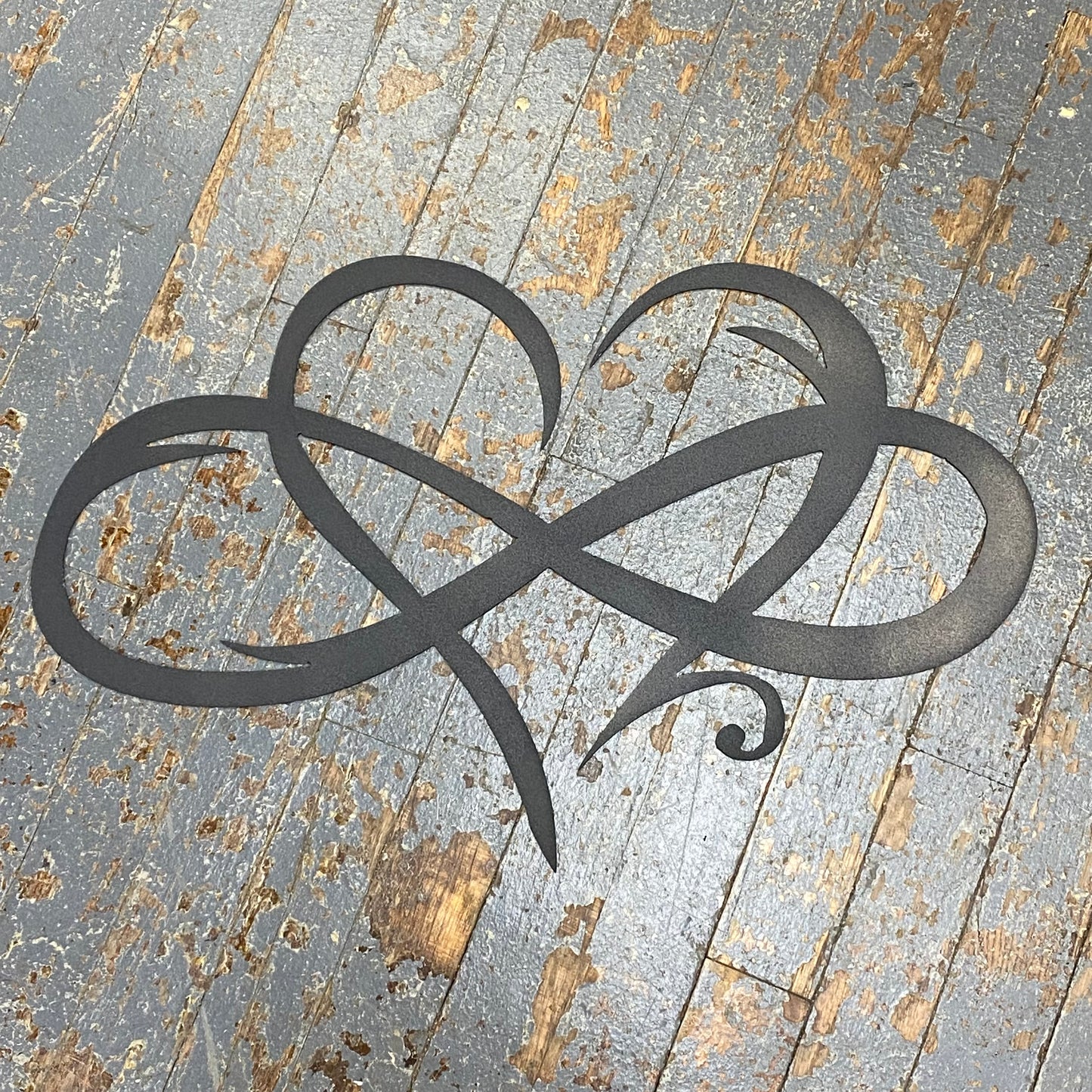 Infinity Fish Hook Word Metal Sign Wall Hanger