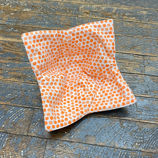 Handmade Fabric Cloth Microwave Bowl Coozie Hot Cold Pad Holder Misc Orange