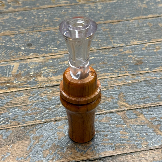 Handmade Duck Call Red Maple Wood Clear Insert #2