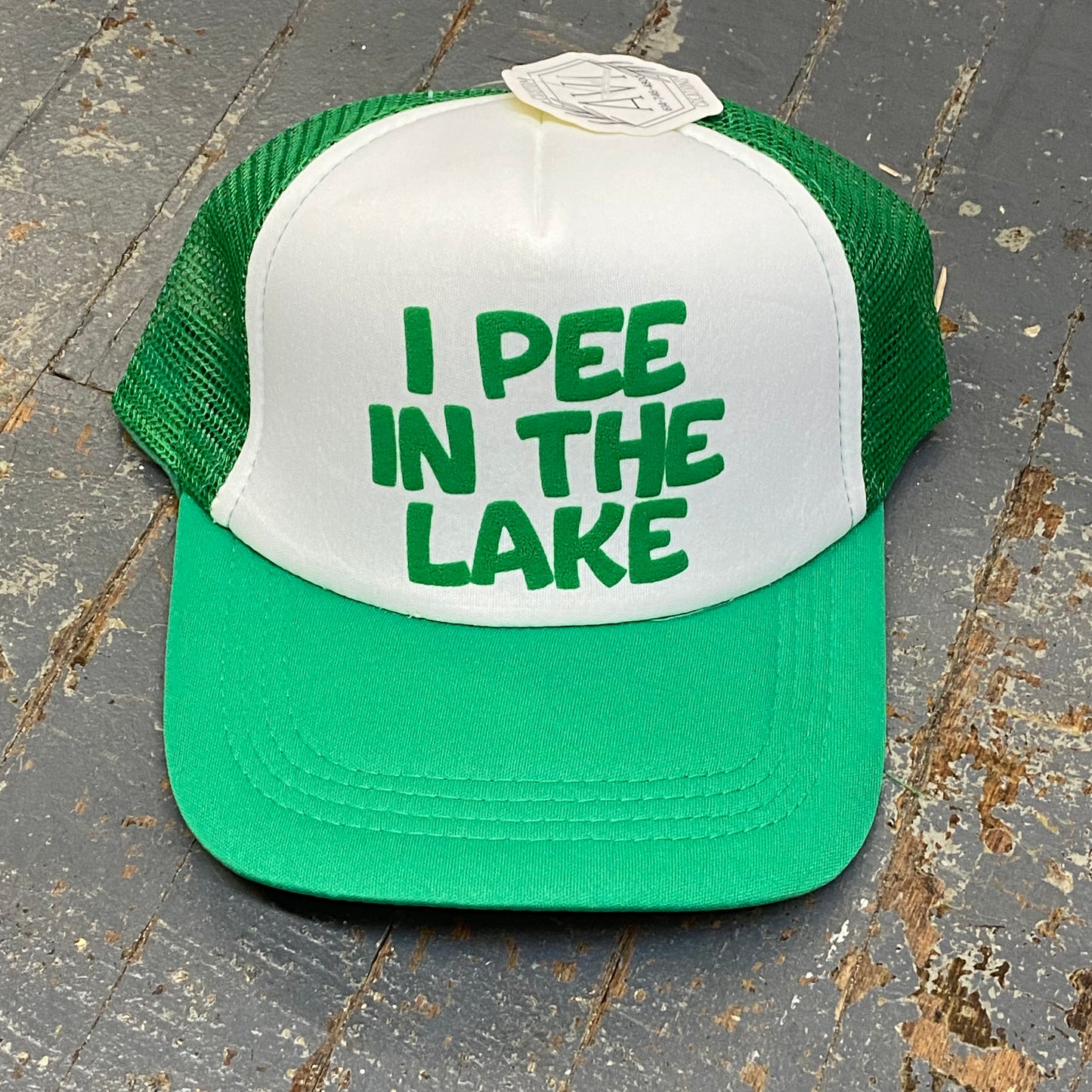 I Pee in the Lake Soft Trucker Ball Cap Green