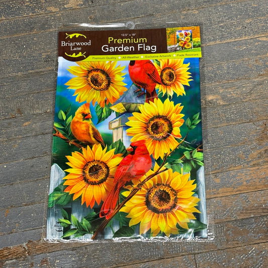 Cardinal Sunflower Holiday Garden Flag