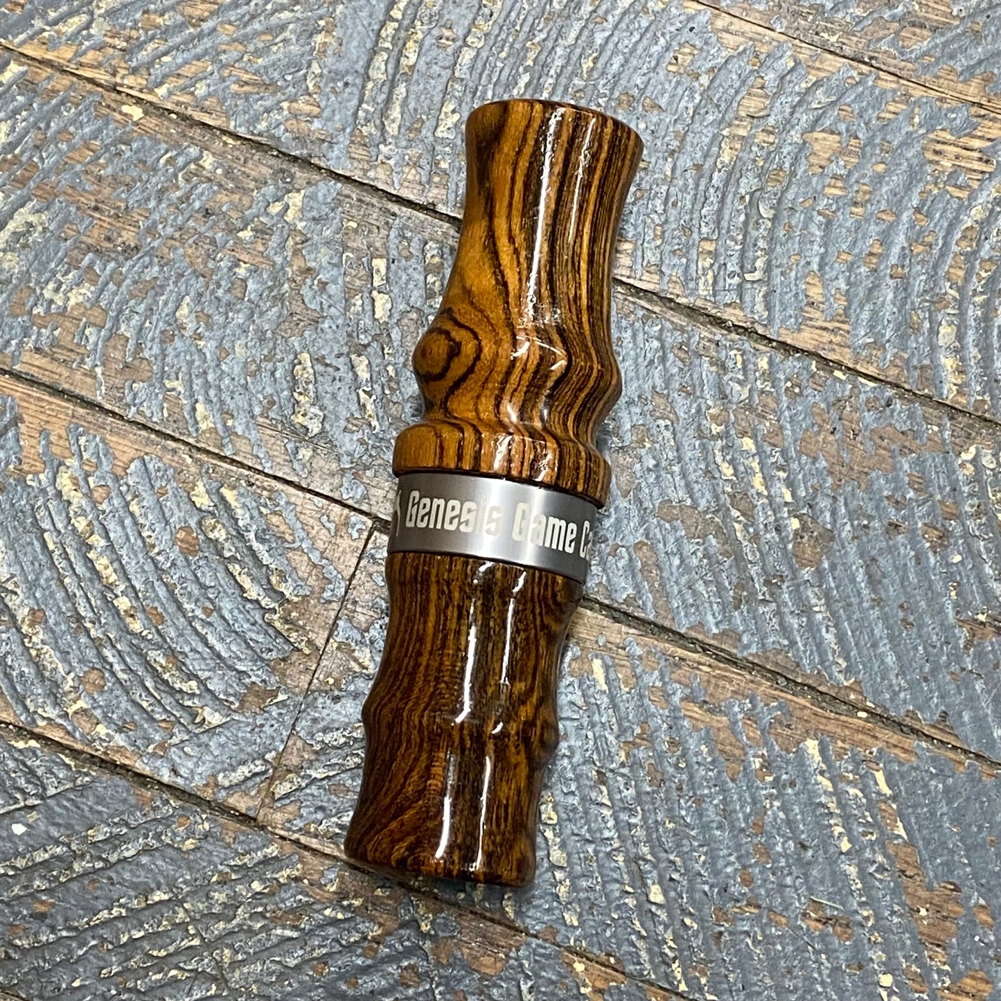 Genesis Game Calls Goose Call #24 Bocote Wood Silver Metal Ring