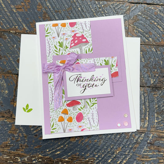 Thinking of You Garden Handmade Stampin Up Greeting Card with Envelope