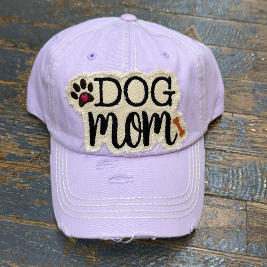 Dog Mom Hat Purple Embroidered Ball Cap
