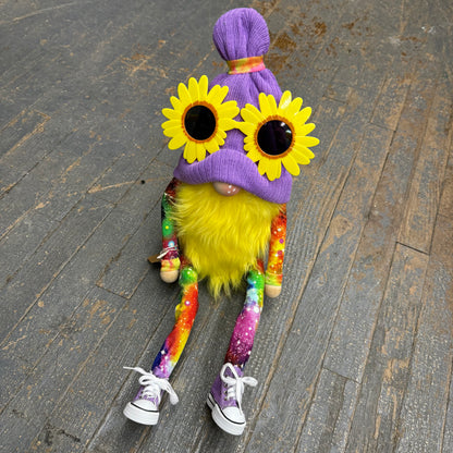 Gnome Holiday Hippie Tye Dye Rock Canvas Shoes