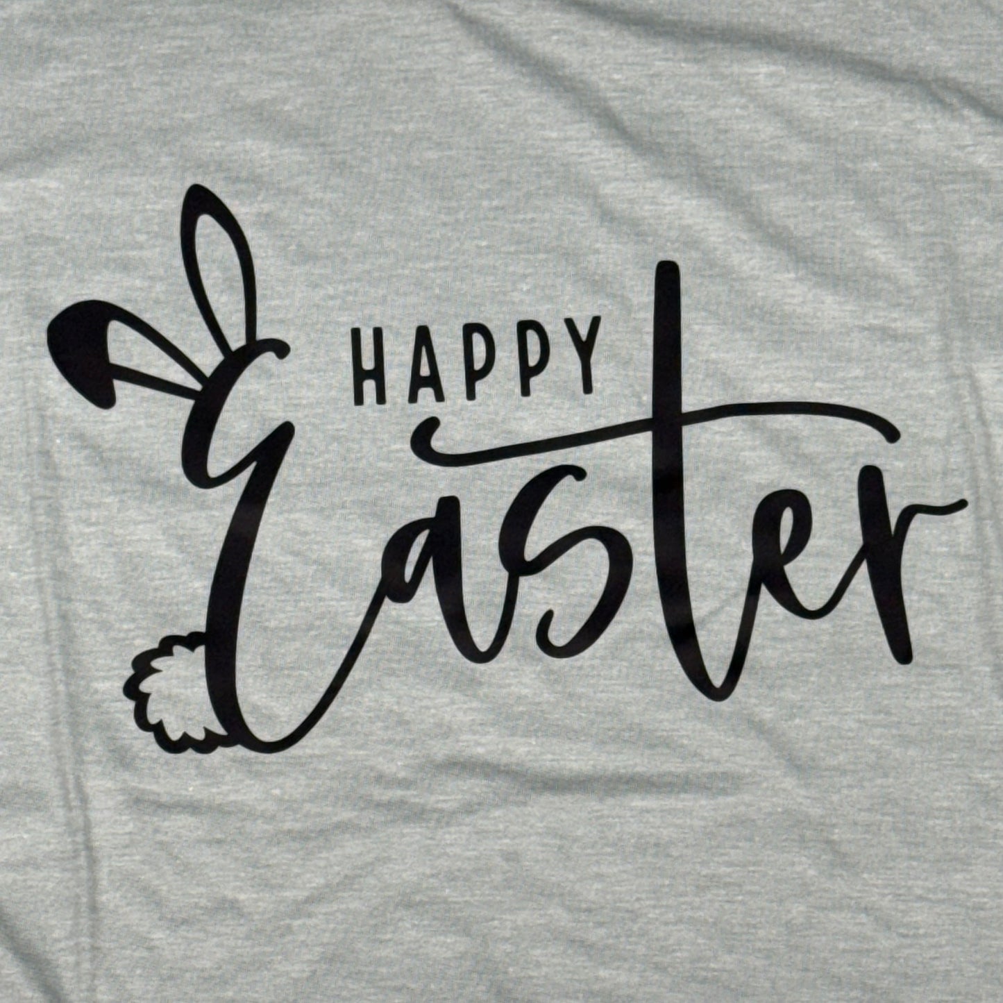 Happy Easter Bunny Rabbit Seafoam Green Graphic Designer Short Sleeve T-Shirt