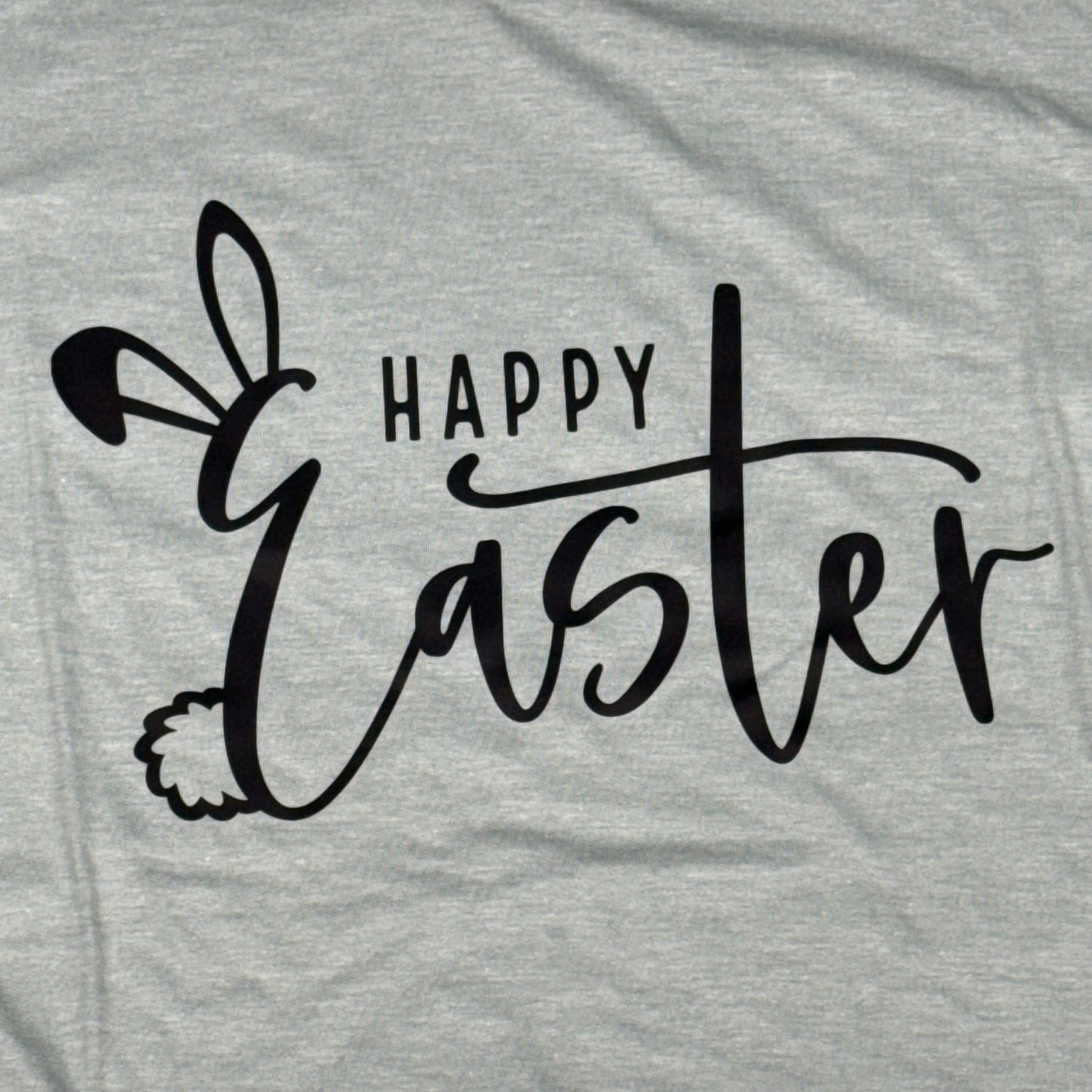 Happy Easter Bunny Rabbit Seafoam Green Graphic Designer Short Sleeve T-Shirt