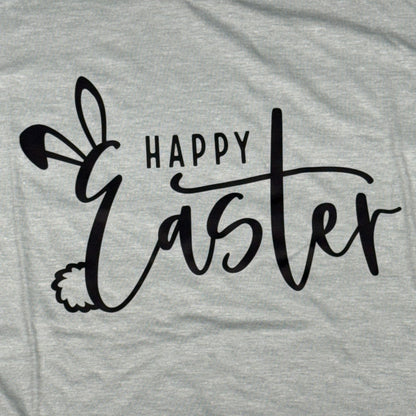 Happy Easter Bunny Rabbit Seafoam Green Graphic Designer Short Sleeve T-Shirt