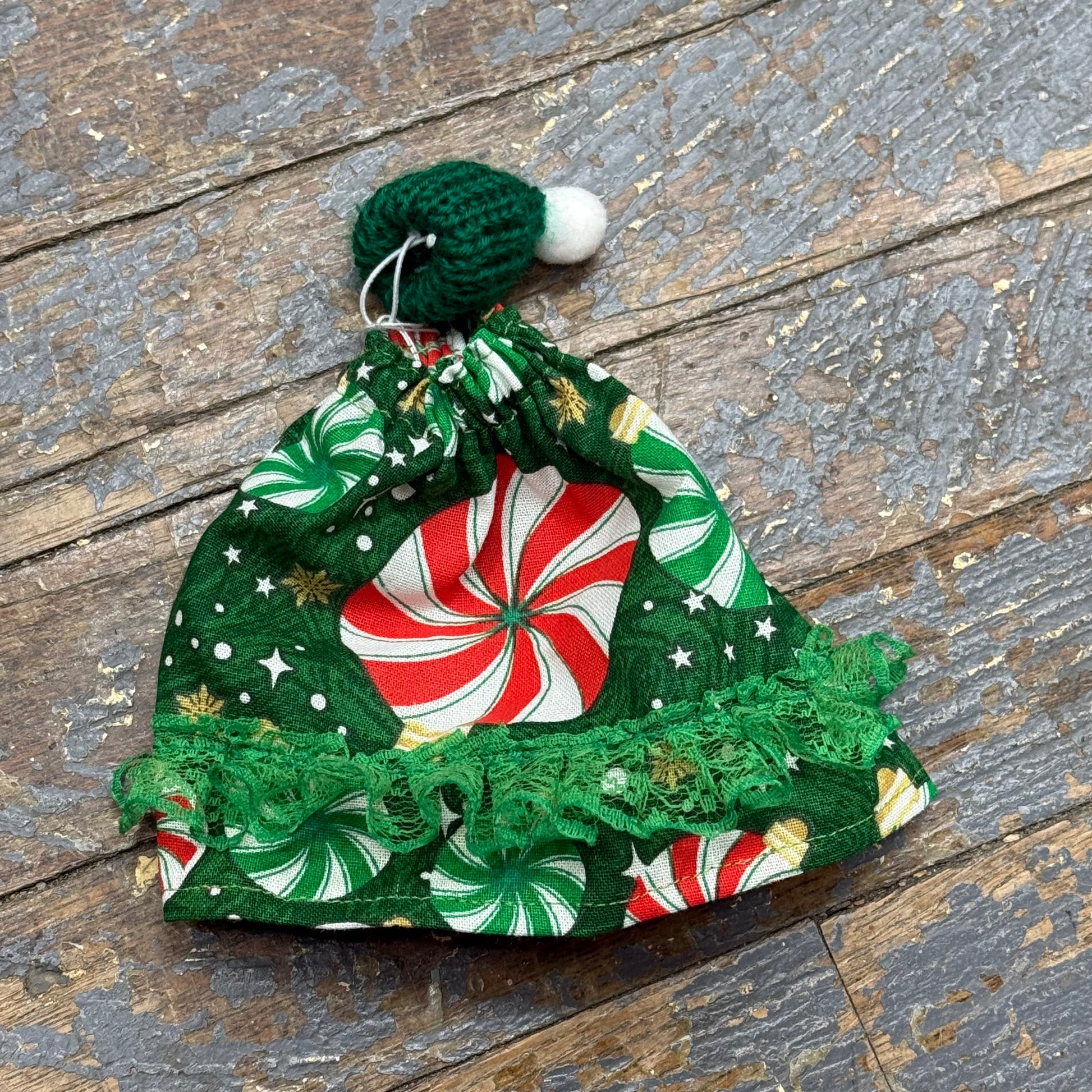 Goose Clothes 7" Complete Holiday Desk Goose Outfit Peppermint Candy Cane Shades