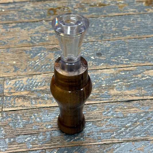 Handmade Duck Call Black Walnut Wood Clear Insert #1