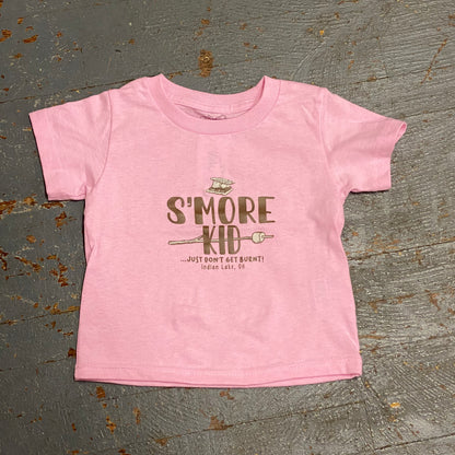 Smore Kid Indian Lake Oh Graphic Designer Short Sleeve Toddler Child T-Shirt Pink