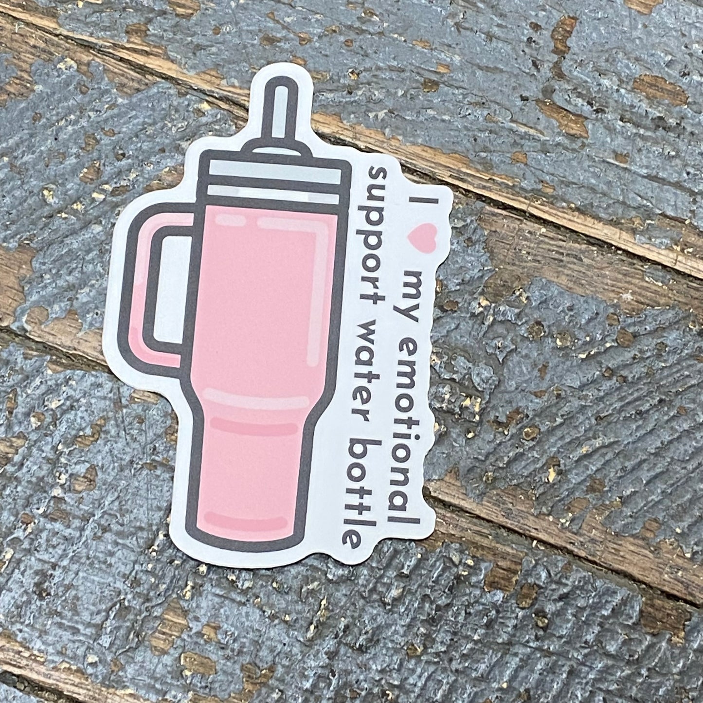 Tumbler Emotional Support Water Bottle Sticker Decal