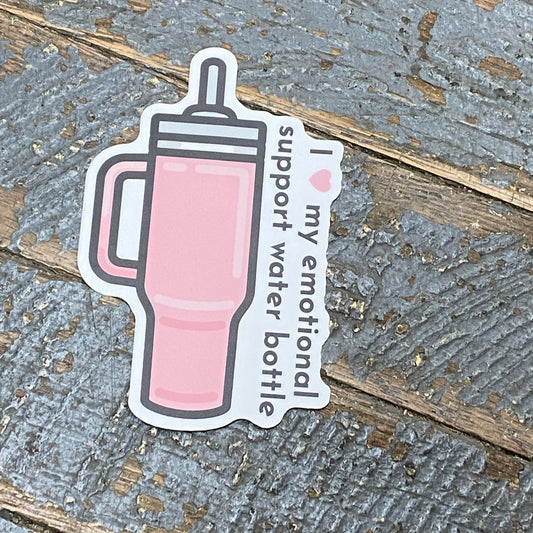 Tumbler Emotional Support Water Bottle Sticker Decal