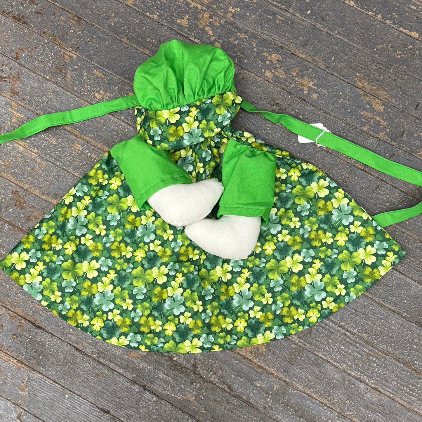 Goose Clothes Complete Holiday Goose Outfit St Patrick's Shamrock Dress and Top Hat