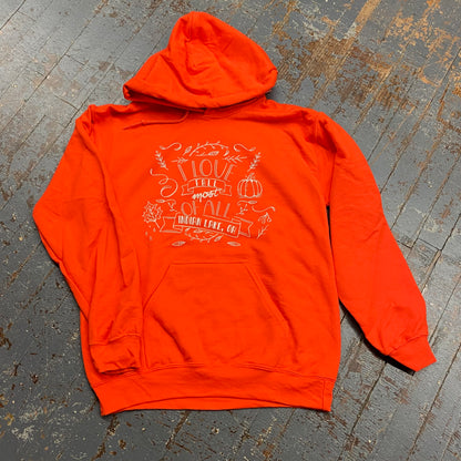 Love Fall Most of All Indian Lake Hoody Orange Graphic Designer Sweatshirt