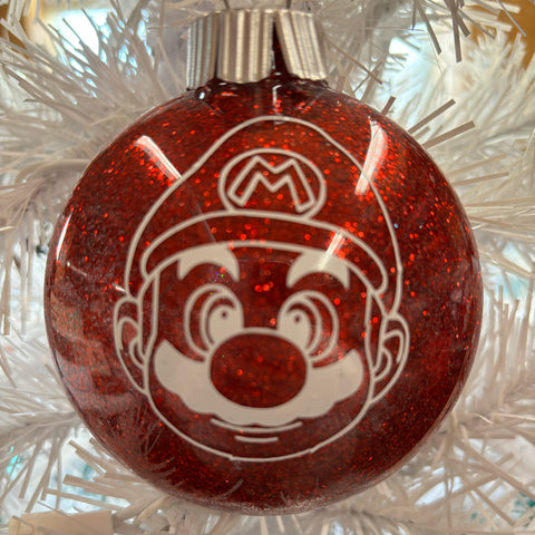 Holiday Christmas Tree Ornament Mario