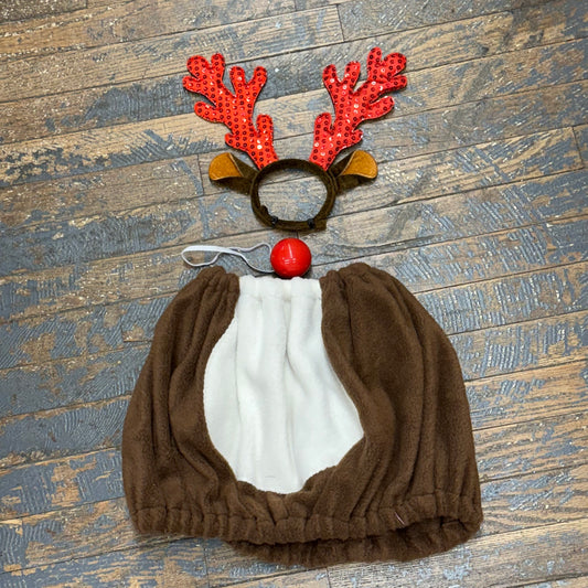 Goose Clothes Complete Holiday Goose Outfit Rudolph Reindeer Dress and Hat