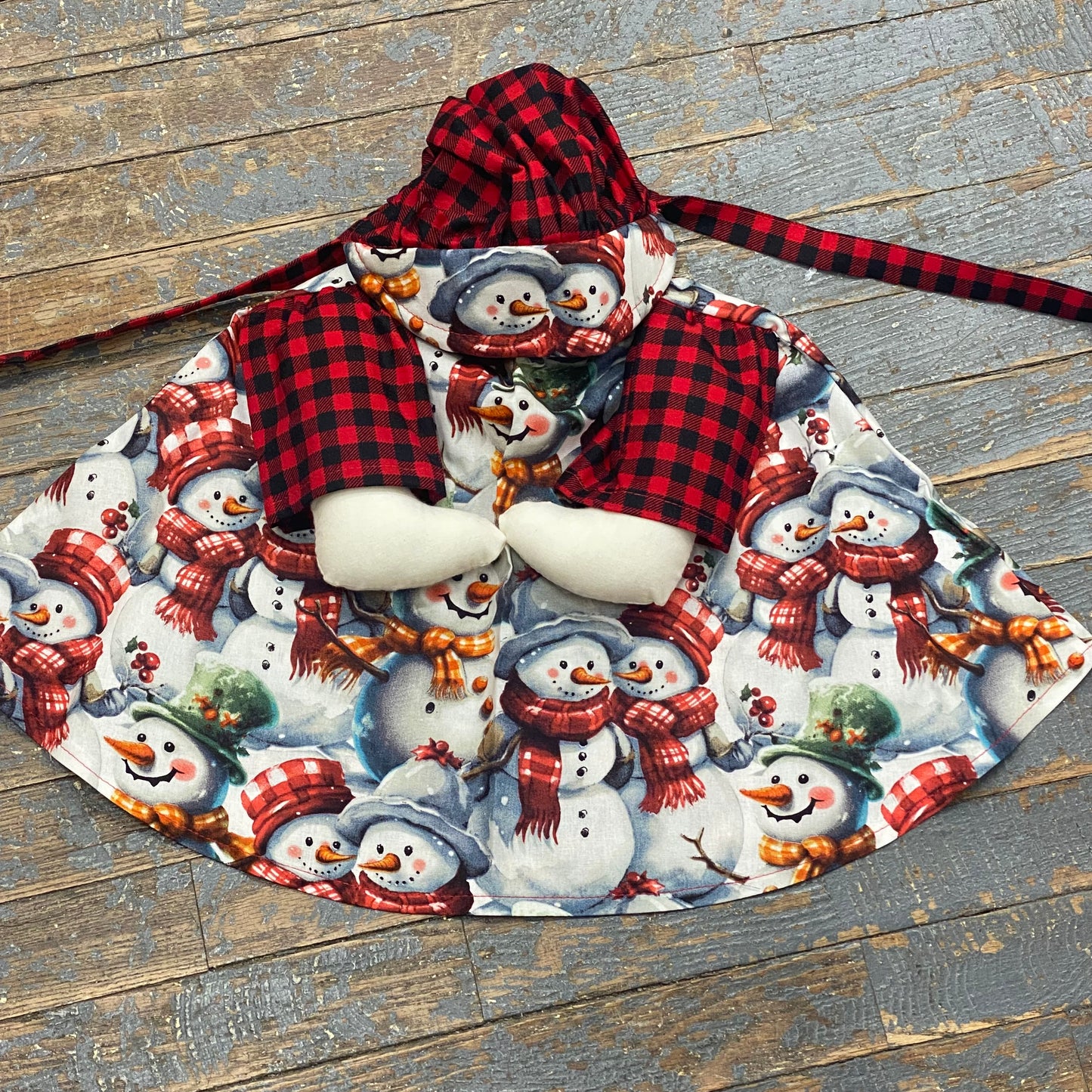 Goose Clothes Complete Holiday Goose Outfit Winter Snowman Red Blue Dress and Hat