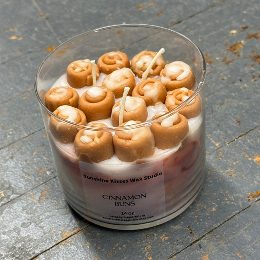 Cinnamon Buns Sunshine Kisses Melt Bar Three (3) Wick Candle