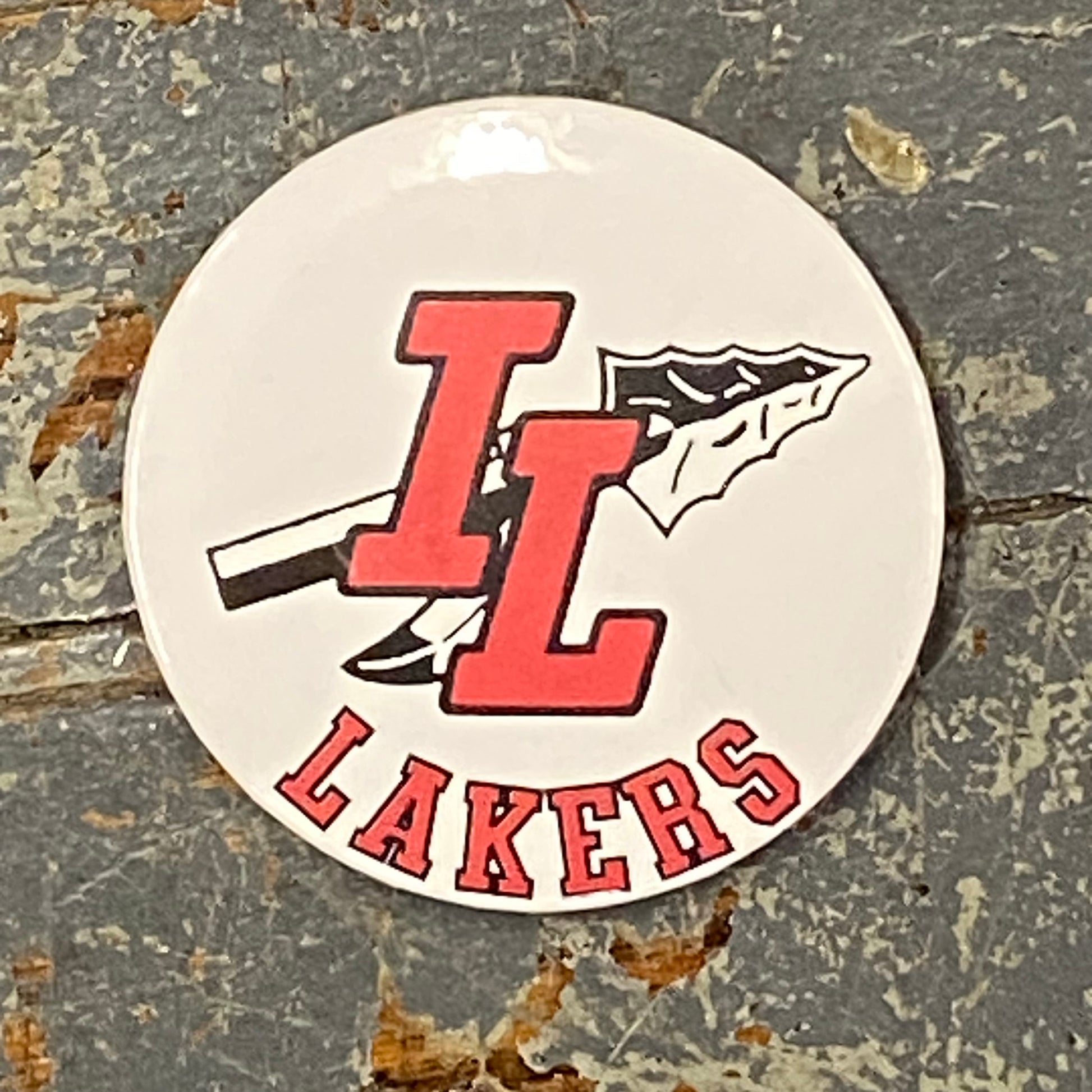 Indian Lake Lakers Spear Button