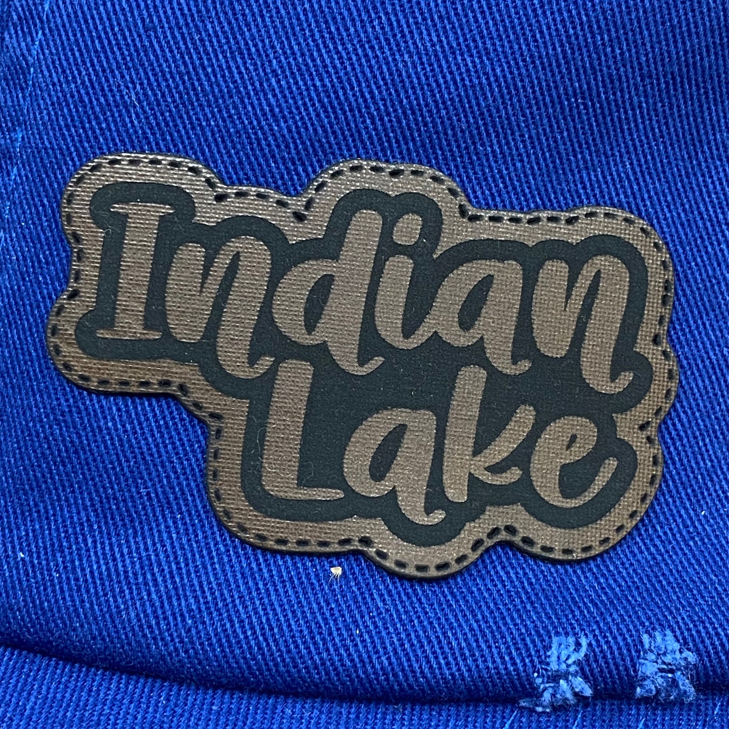 Indian Lake Patch Blue Rugged Ball Cap HatIndian Lake Patch Blue Rugged Ball Cap Hat Brown