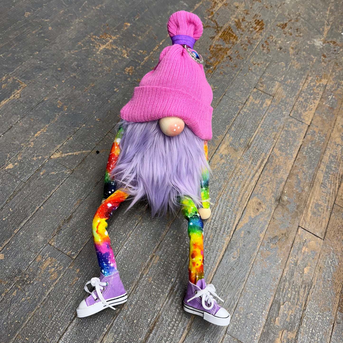 Gnome Holiday Hippie Tye Dye Rock Canvas Shoes