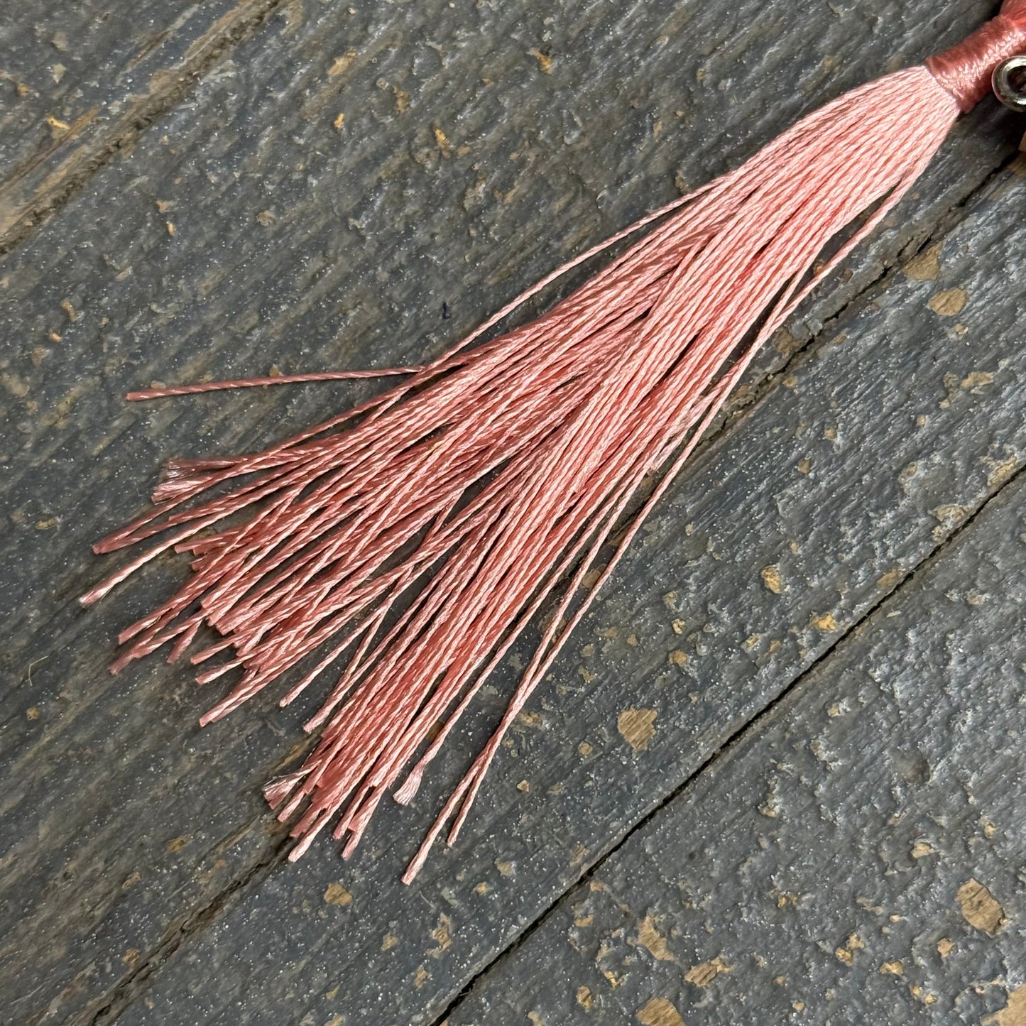 Mustard Seed Faith Tassel Bookmark Floral Cross Pink