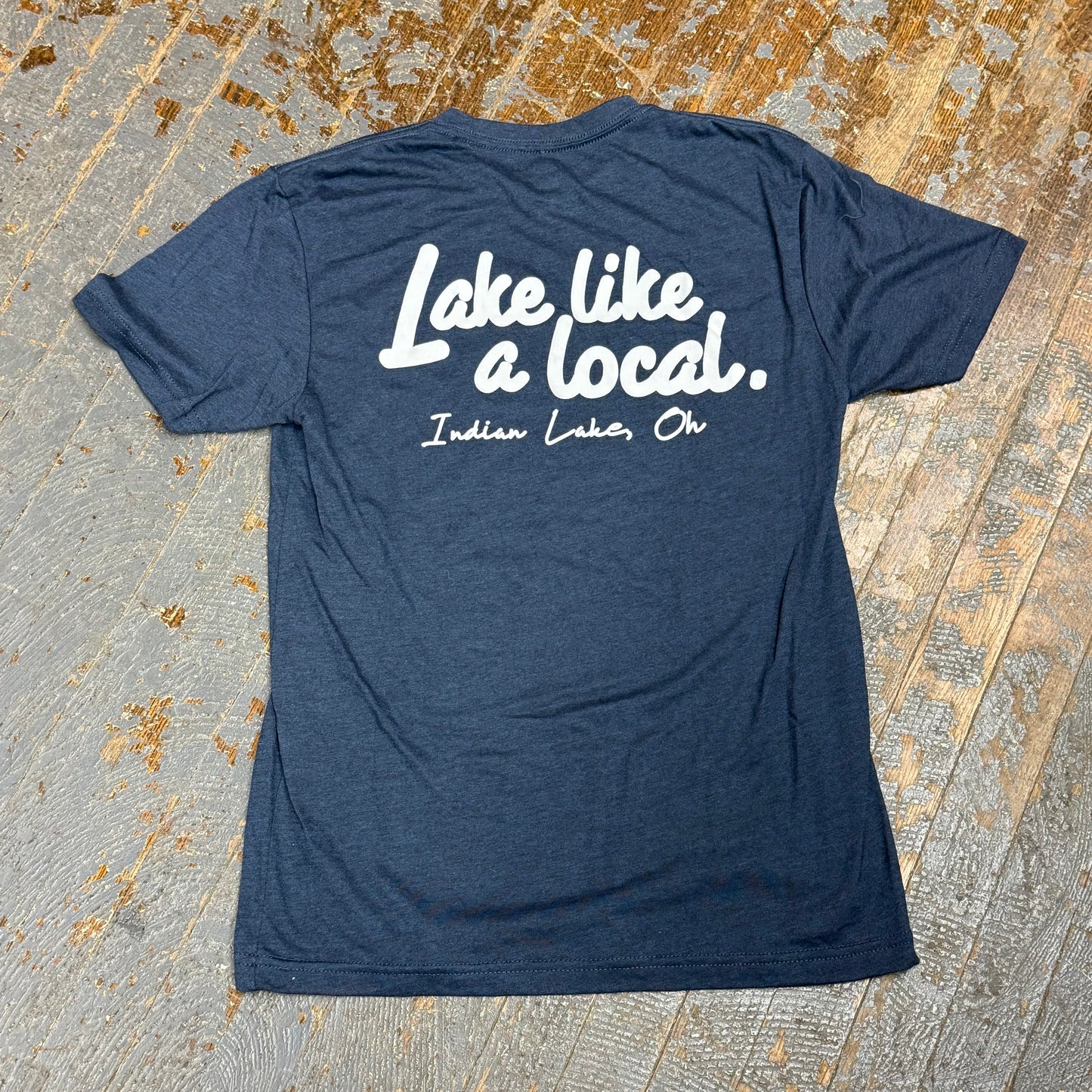 Holders Hideaway Lake Like Local Navy Short Sleeve T-Shirt Graphic Designer Tee