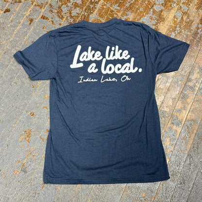 Holders Hideaway Lake Like Local Navy Short Sleeve T-Shirt Graphic Designer Tee