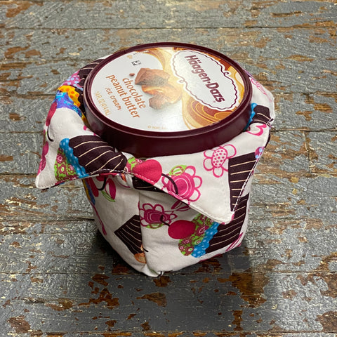 Handmade Fabric Cloth Ice Cream Bowl Coozie Cold Pad Holder Dessert