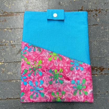 Handmade Fabric Cloth Tablet Holder Misc Blue Pink