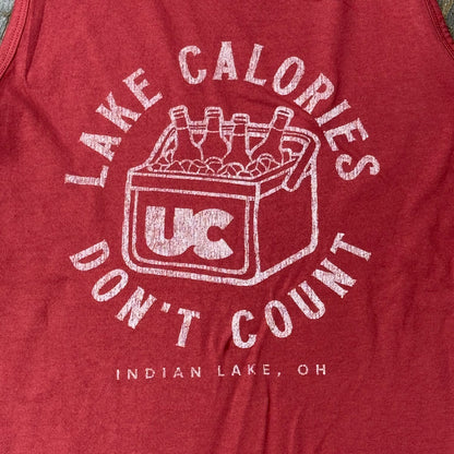 Lake Calories Indian Lake OH Red Graphic Designer Tank