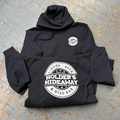 Holders Hideaway Logo Black Hoody Graphic Designer Sweatshirt
