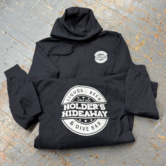 Holders Hideaway Logo Black Hoody Graphic Designer Sweatshirt
