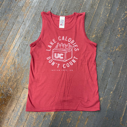 Lake Calories Indian Lake OH Red Graphic Designer Tank