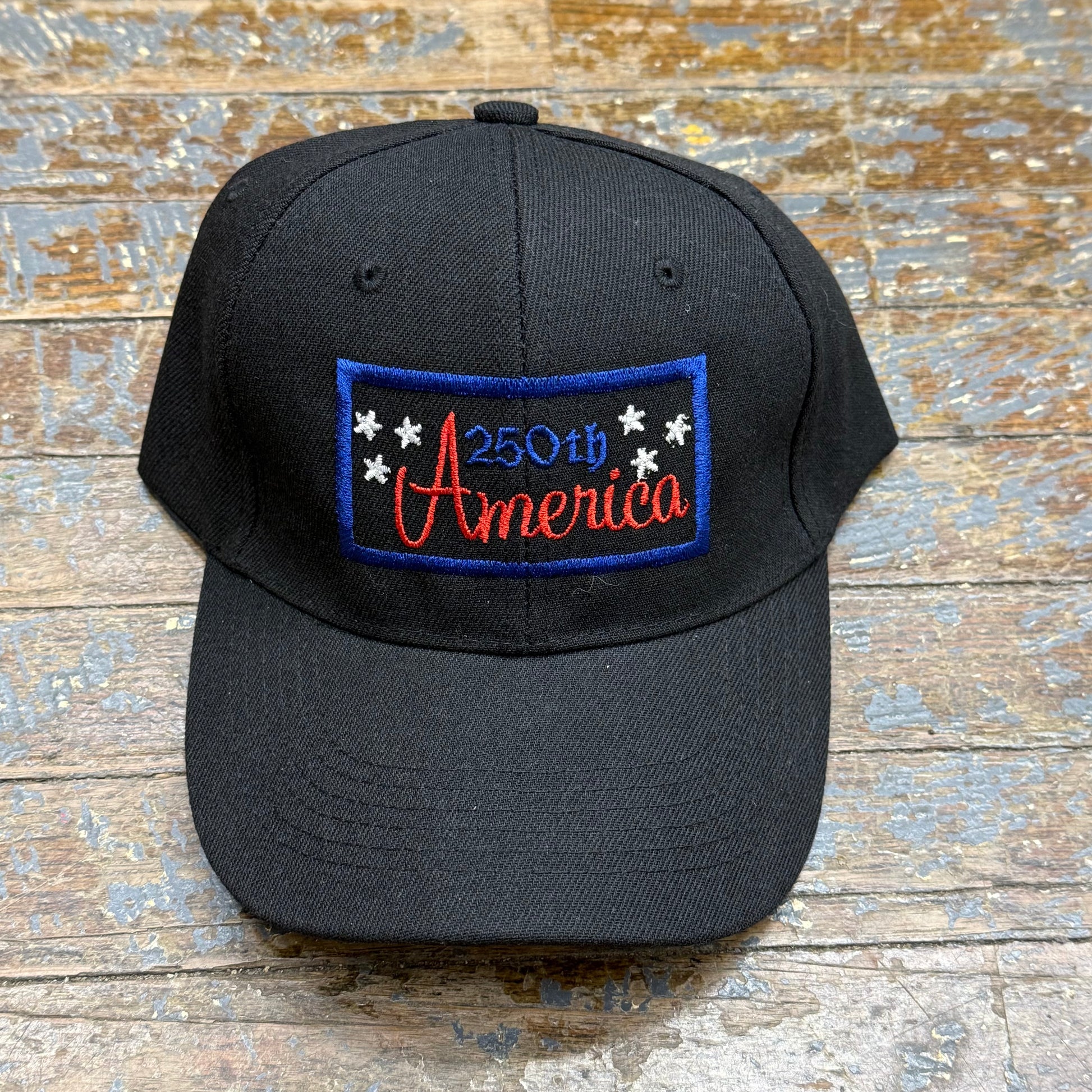 250th America Embroidered Patch Dad Ball Cap Black