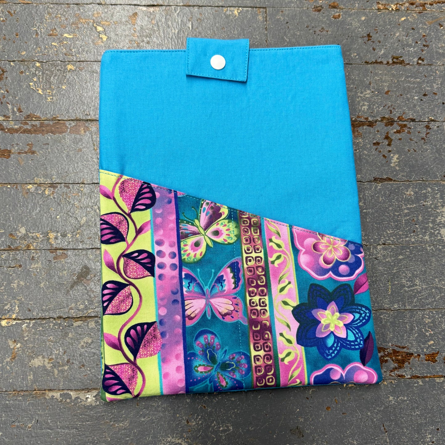 Handmade Fabric Cloth Tablet Holder Misc Blue Pink