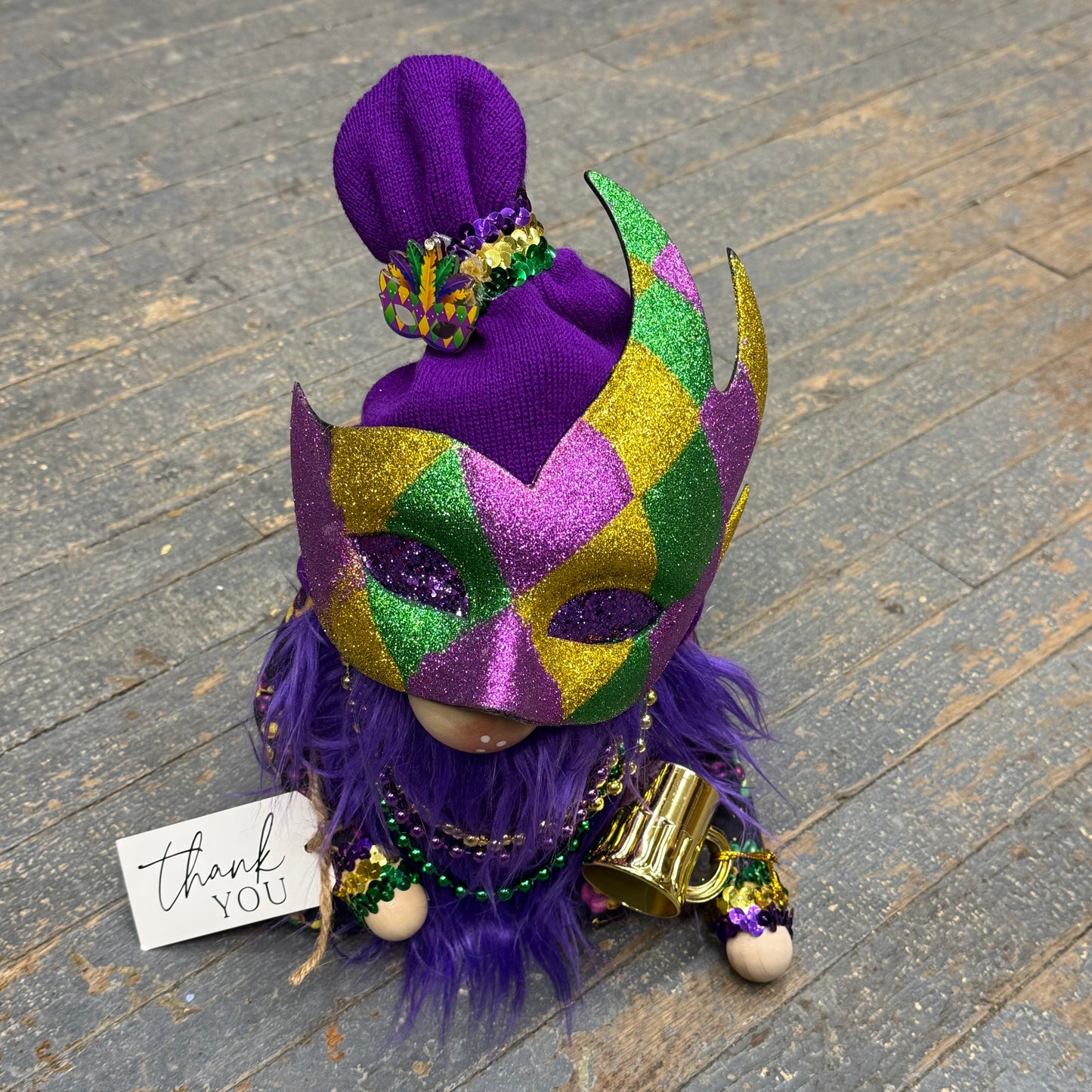 Gnome Holiday Mardi Gras Mask