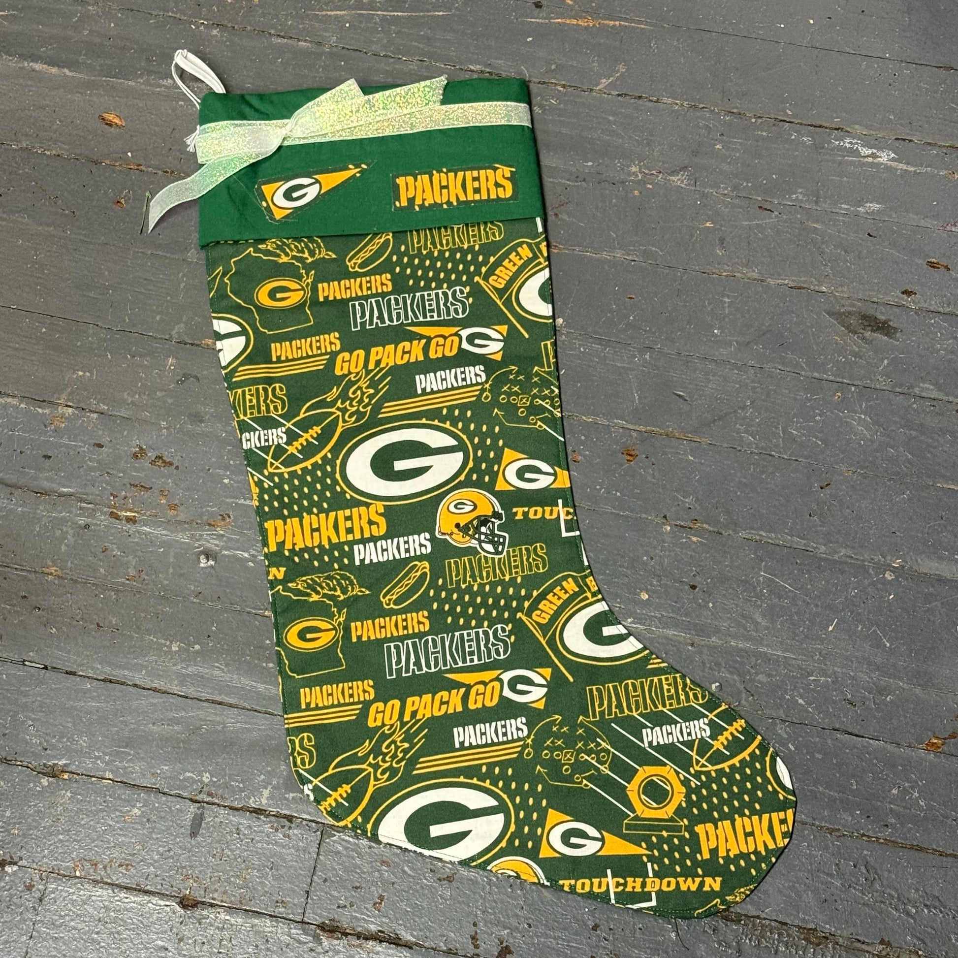 Handcrafted Holiday Stocking NFL Green Bay Packers Football