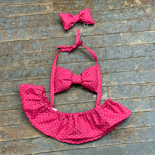 Goose Clothes Complete Holiday Goose Outfit Swimsuit Bikini Pink Polk Dot Dress Costume