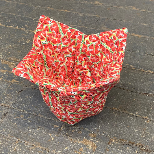 Handmade Fabric Cloth Ice Cream Bowl Coozie Cold Pad Holder Watermelon