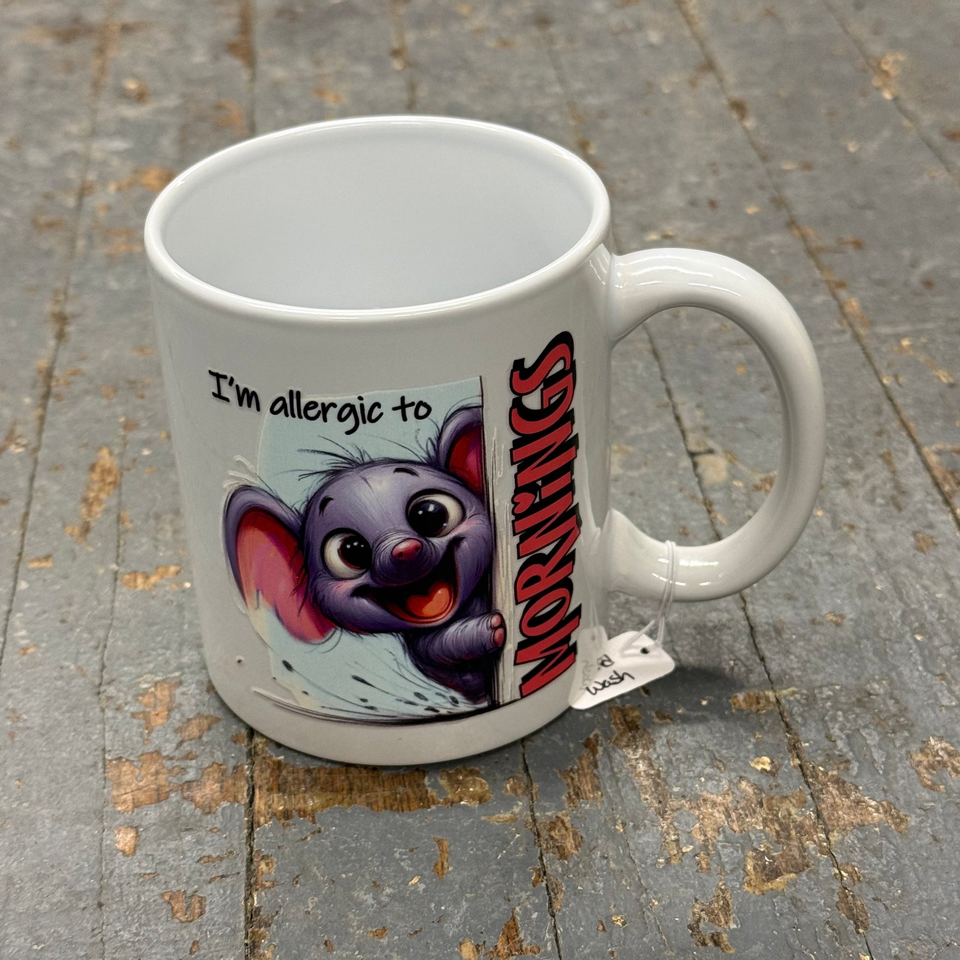 Allergic Mornings 12oz Beverage Drink Coffee Mug White