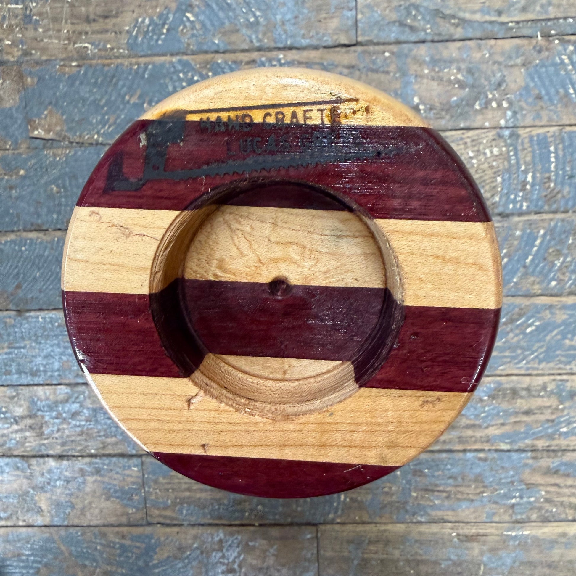 Hand Turned Wooden Vase Urn Maple Purple Heart