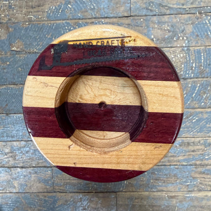 Hand Turned Wooden Vase Urn Maple Purple Heart