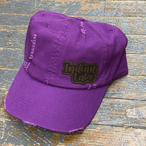 Indian Lake Patch Purple Rugged Ball Cap Hat