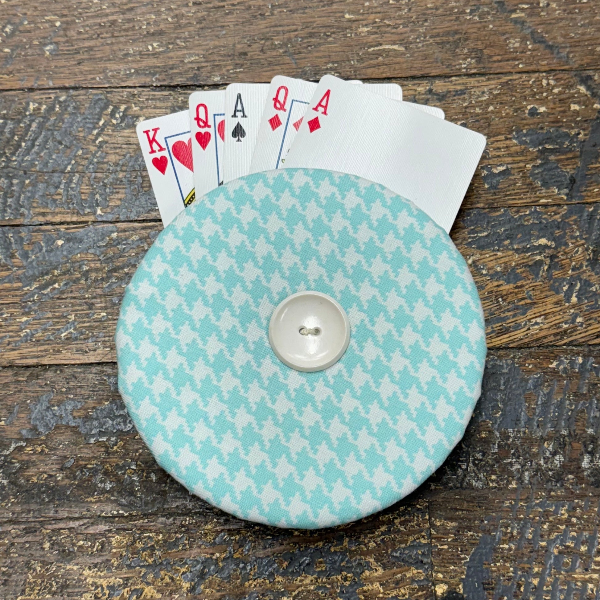 Card Game Playing Hand Card Holder Aqua Teal Blue