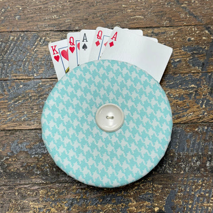 Card Game Playing Hand Card Holder Aqua Teal Blue